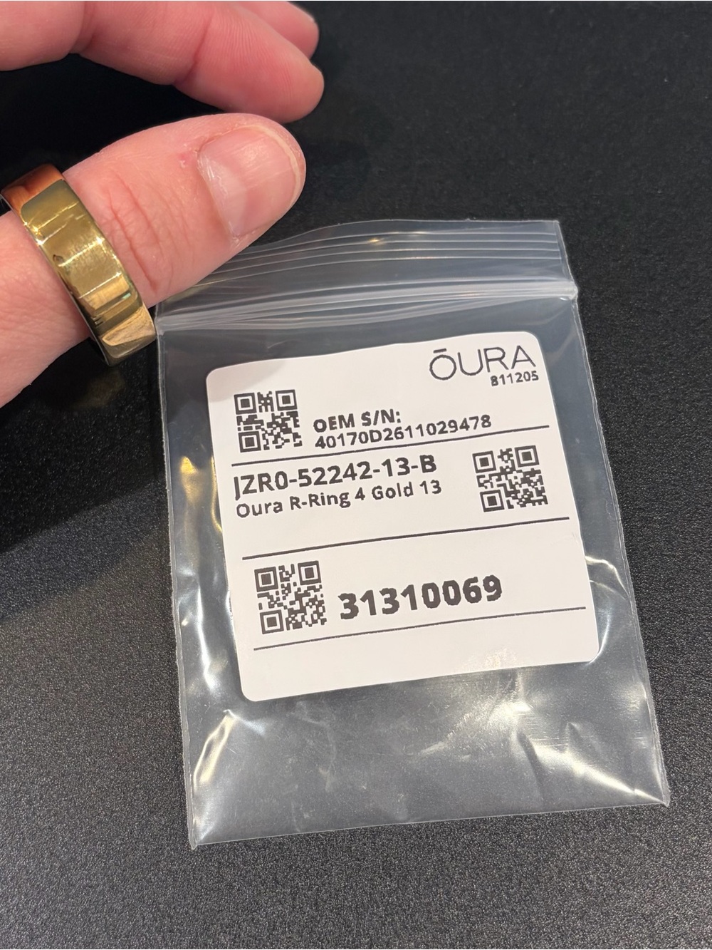 New Oura Ring 4 Gold - Size 13